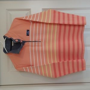 L.L Bean Women's X-Small Petite, Soft Cotton 4 Button Striped Rugby Pullover